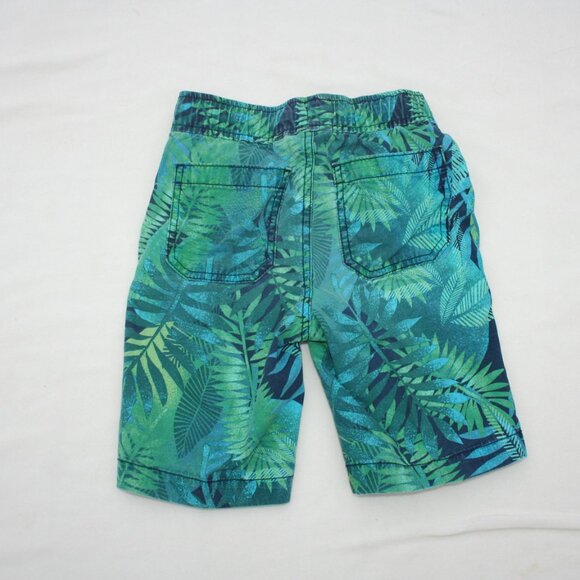 Boys 6 PALM LEAF SHORTS TROPICAL GREEN CHILDRENS PLACE STRETCH WAIST EUC - Picture 7 of 9